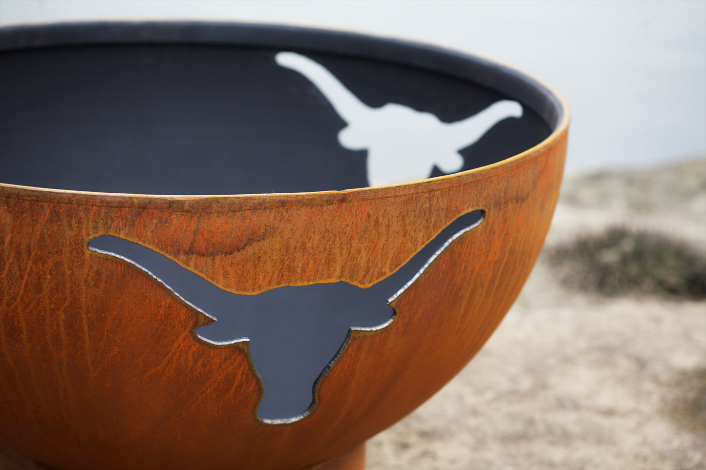 Fire Pit Art-Longhorn