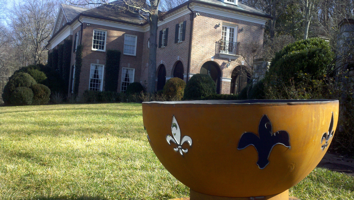 Fire Pit Art-Fleur de Lis