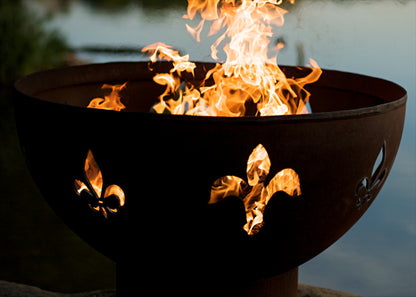 Fire Pit Art-Fleur de Lis
