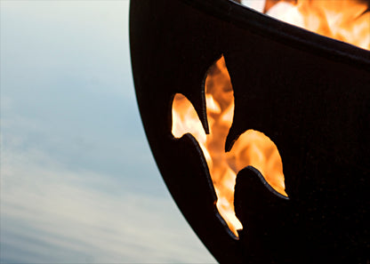 Fire Pit Art-Fleur de Lis
