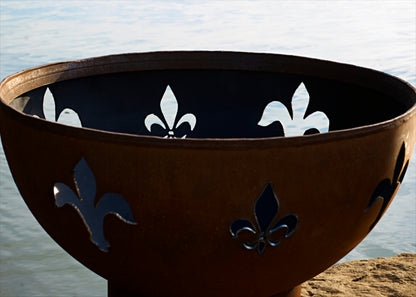 Fire Pit Art-Fleur de Lis