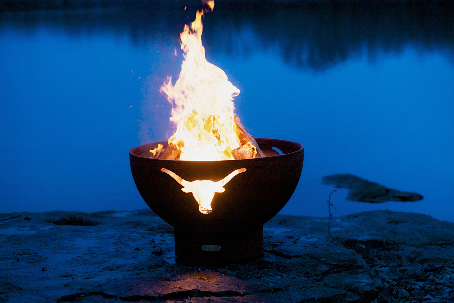 Fire Pit Art-Longhorn