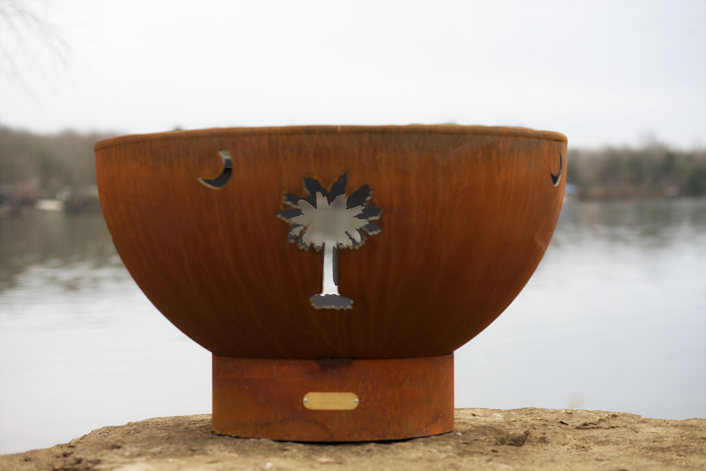 Fire Pit Art-Tropical Moon